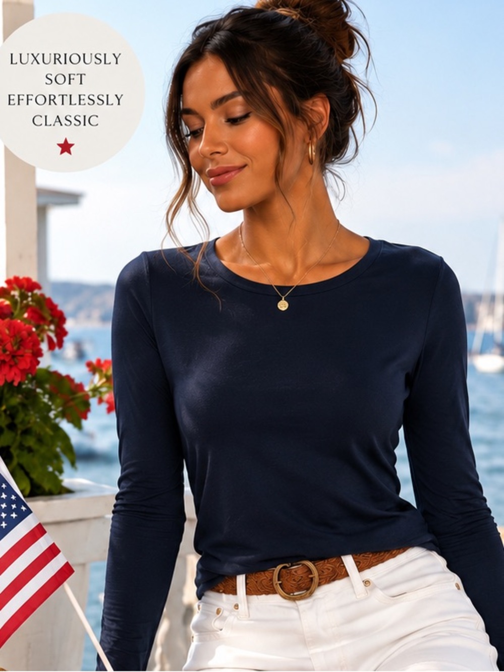 Theory,Ultra Soft Navy Top, Scoop-Neck,Layer-Perfect,Excellent Condition,Size M